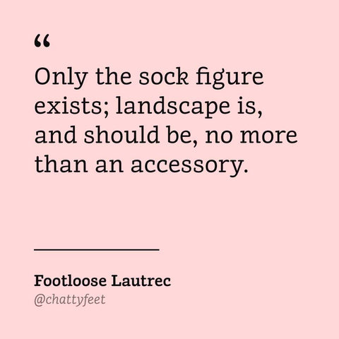 Cool art socks featuring the artist Lautrec.