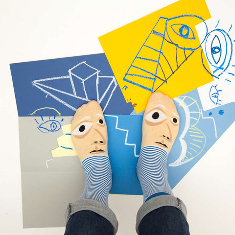 ChattyFeet art inspired socks - cool and funky artist characters design