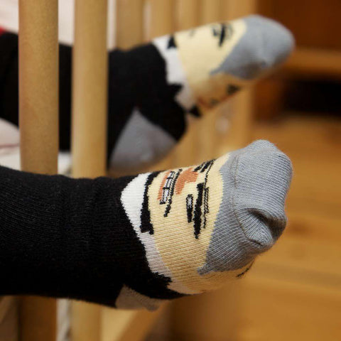 Unusual gift for kids - ChattyFeet Illustrated socks with faces