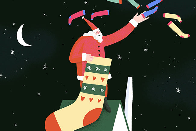 Secret Santa Socks by ChattyFeet - Christmas Gifts