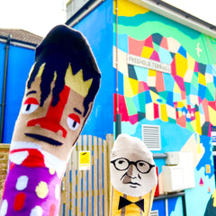 Basquiatoe Art Socks