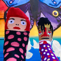 Basquiatoe and Yayoi Art Socks