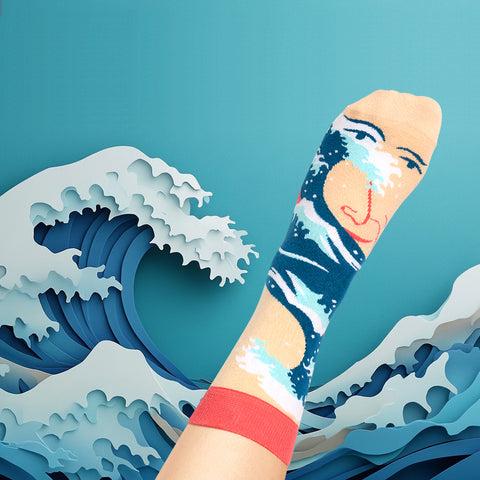 The Great Wave - Funny Socks