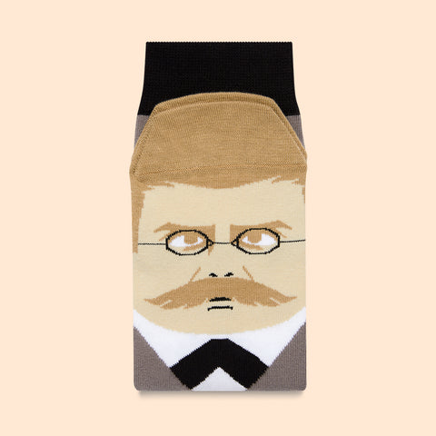 Nietzsche Funny Socks by ChattyFeet