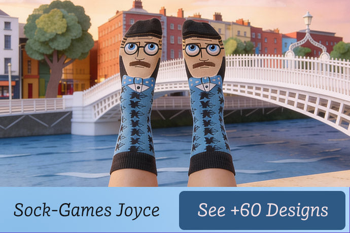 Literature socks inspired by Joyce
