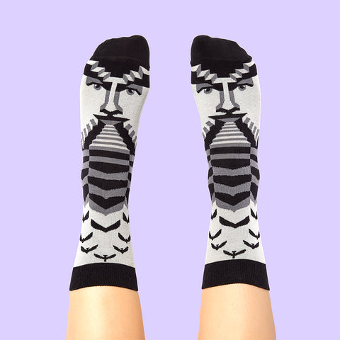 Artist Socks with Crazy Stairs Artwork
