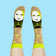 Marie Cure-Knee science sock from the ChattyFeet Science Collection