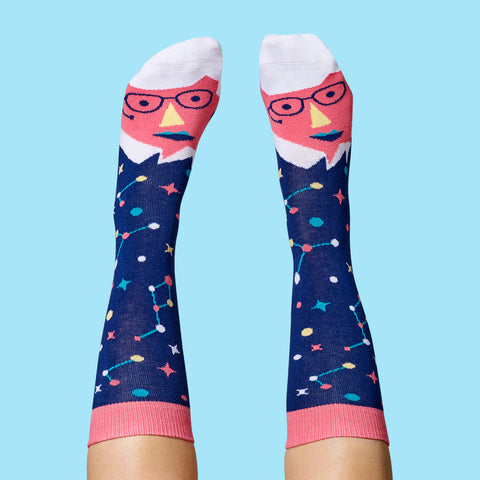 Stephen Toeking science sock from the ChattyFeet Science Collection