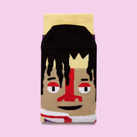 Funny socks with artists -ChattyFeet - Basquiatoe