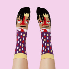 Artist Gifts UK- ChattyFeet - Basquiatoe funny socks