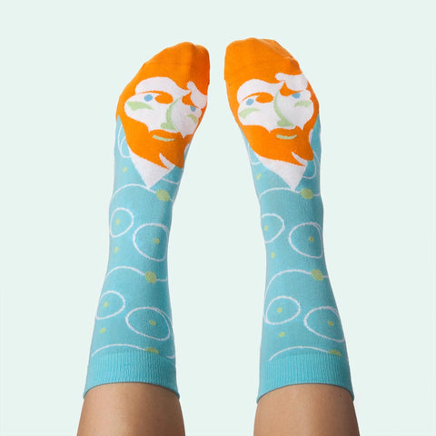 Art socks with illustrated characters - Van Gogh Inspired