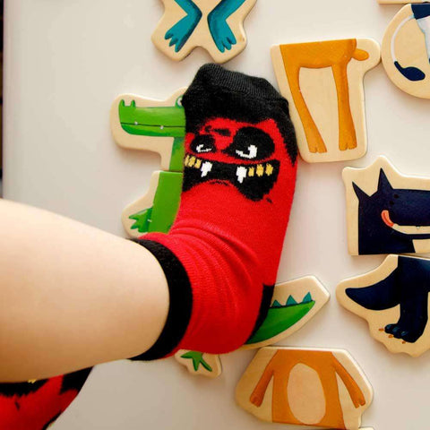 Kids socks with faces - Mr. Zukkato the vampire