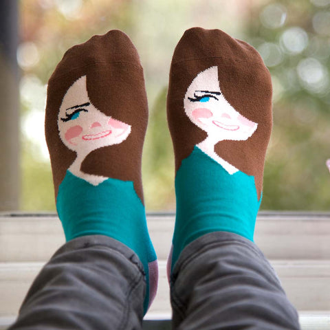 Kate Middle-Toe Funny Socks - ChattyFeet -Royal Gift Idea