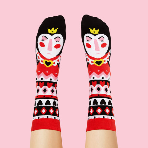 ChattyFeet - Funny Socks - Queen of Hearts 