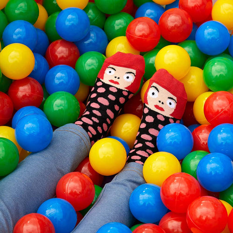 Cool kids socks - artist illustration - Yayoi Toesama