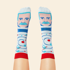 Crazy Socks with an Astronaut Face