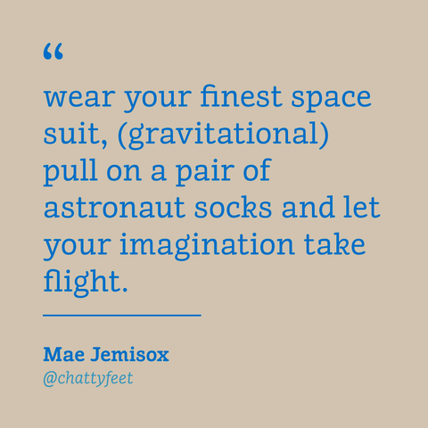 Cool socks -Astronaut Mae Jemisox