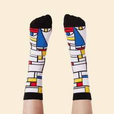 Art socks for kids - Feet Mondrian character design