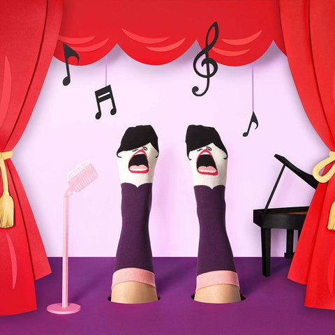 Fun singing socks - ChattyFeet - Gift for Opera Singers