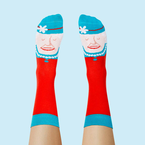 Queen Elizabeth Socks - Funny Royal Family Socks - ChattyFeet