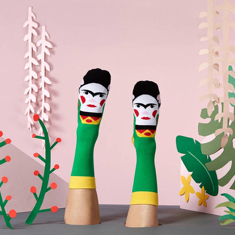 Gifts for artists - Illustrated art socks - Frida Callus