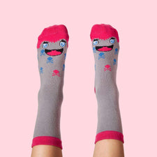 Cool socks for kids - Miko design in Pink