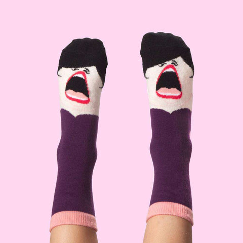 Opera Socks For Kids - ChattyFeet - La Diva Illustrated Character