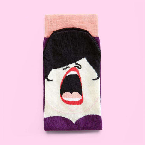 Funny socks - ChattyFeet -Gift for Opera Fans - La Diva Character