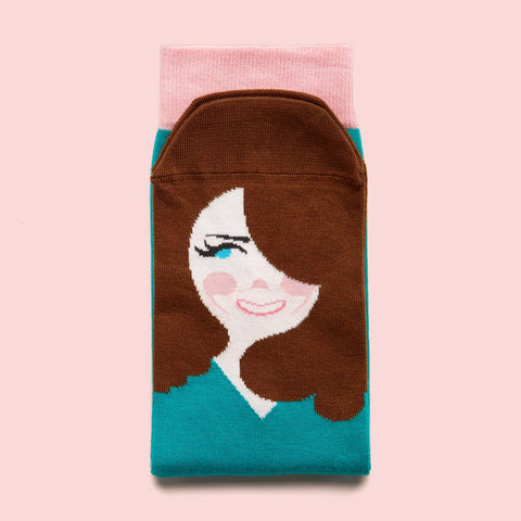 Funny socks -ChattyFeet - Royal Sock Collection - Kate Middle-Toe