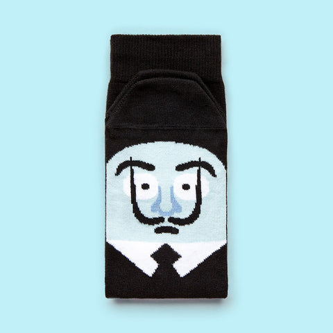 Funny socks - ChattyFeet -Artist character - Dali Illustration