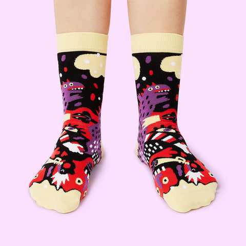 Chatty Feet Socks - Graffiti Illustrated Design