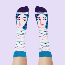 Funny Socks -ChattyFeet - Science Gifts - Mathematician Ada Lovelace