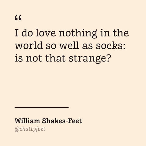 Theatre Socks - Shakespeare - Gift for writers