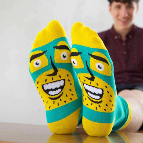 ChattyFeet cheerful socks inspired by comics 