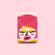 Novelty Kids Socks - Illustrated Pink Character - Venus