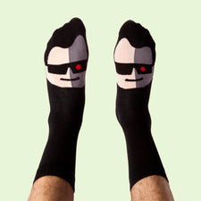 Funky action film socks by ChattyFeet - Toeminator