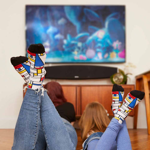 Gifts for artists -Feet Mondrian sock set by ChattyFeet